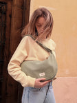 Sac maxi demi-lune uni Maël