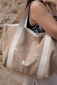 Maxi cabas beige Antoine Recitem - accessoires de voyages responsables