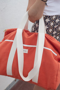 Sac week-end orange Camille Recitem - accessoires de voyages responsables