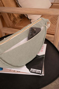 poche arrière sac demi lune vert clair