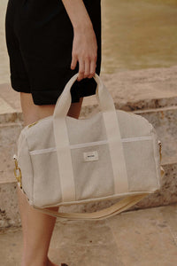 sac de voyage femme beige élégant 