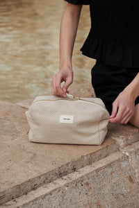 trousse de toilette imperméable en coton