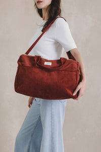 sac de voyage femme velours côtelé