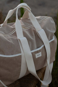 Sac week-end beige Matéo · accessoires de voyages éco-responsables