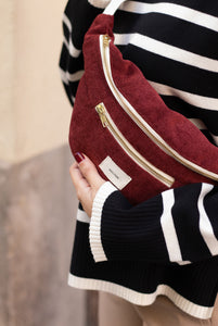 Sac banane rouge foncé Sofia Recitem - accessoires de voyages responsables
